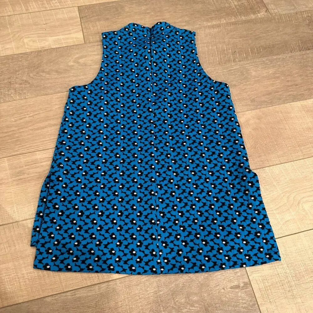 MICHAEL KORS WOMEN BLUE SLEEVELESS BLOUSE MEDIUM